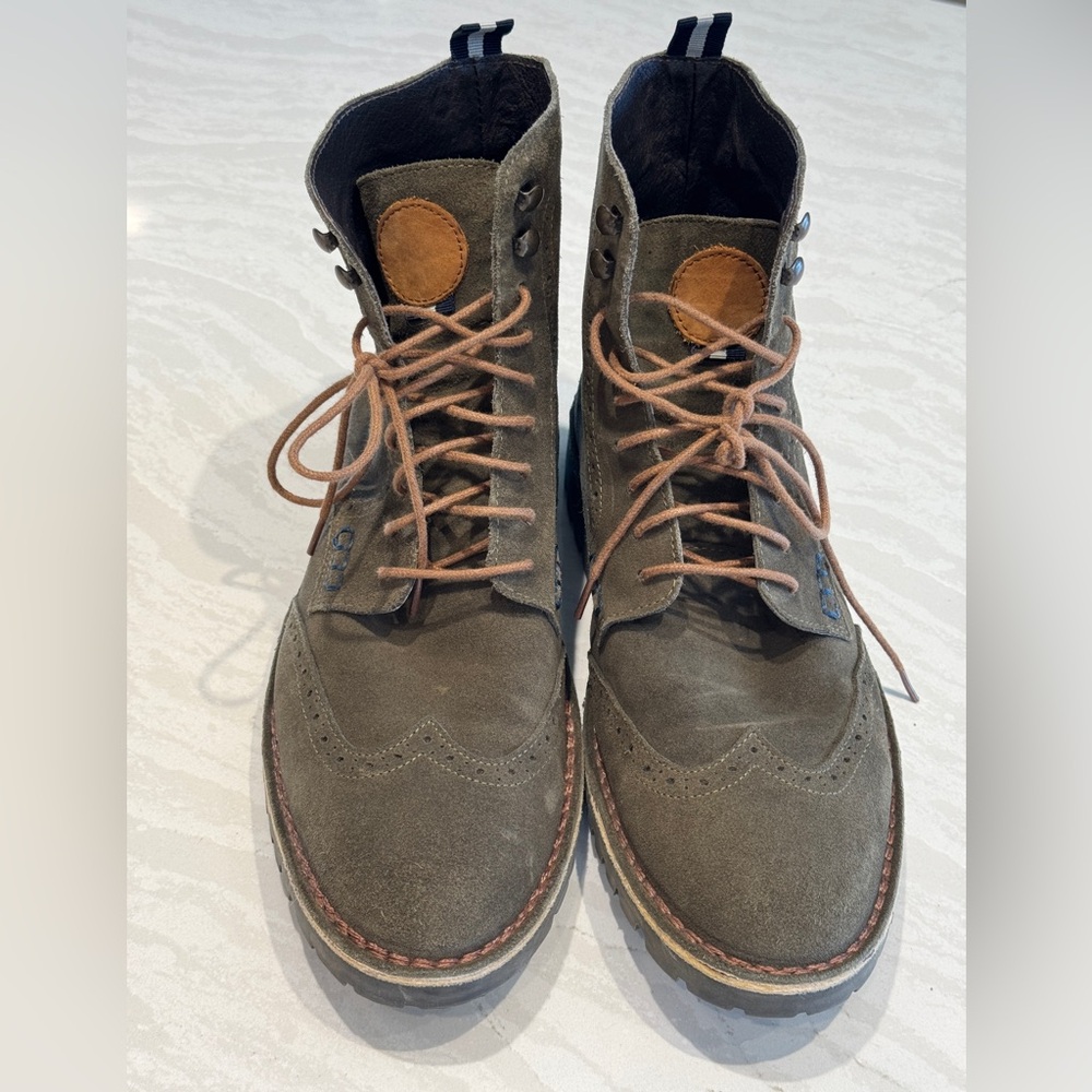 Steve Madden Gray and Brown Lace-Up Boots